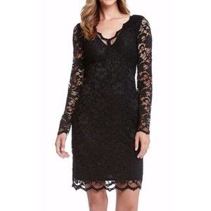 Karen Kane Black Lace Long Sleeve Dress